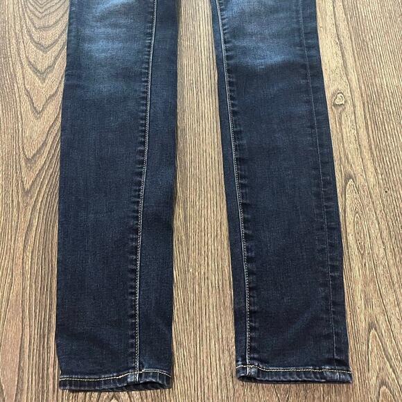 Lucky Brand Brooklyn Skinny Jeans Low Rise Denim Stretch Dark Wash Blue Sz 4/27 - Picture 2 of 12